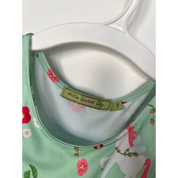 Millie Loves Lily Girls Unicorn Print Spring A-Line Dress Multicolor Size Small - Picture 5 of 9